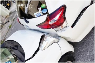【沖繩】自駕親子旅行。碰碰!連環追撞好驚嚇!還好有OTS豪華安心險,吊車換車攏免賠!