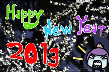 2012→2013。恭喜大家就算大風大浪也還是撐過一年啦!