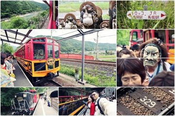 2013京阪自由行。【京都】嵐山。嵯峨野小火車嘟嘟嘟,保津川觀光鐵道之旅